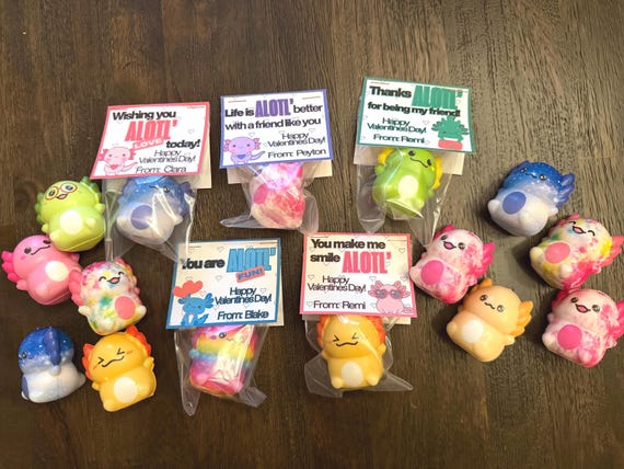 Valentine Axolotl Squishy *Assembled & Personalized*