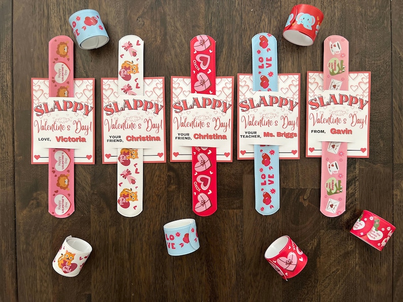 Slappy Valentine's Day Slap Bracelets Etsy