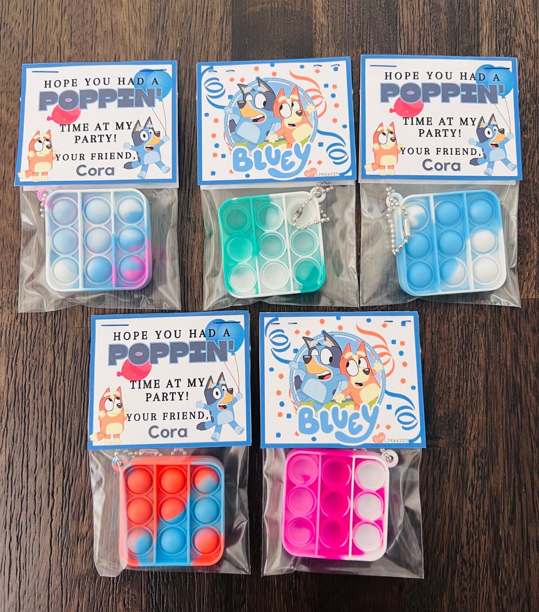 Bluey Themed Popit Party Favors Etsy