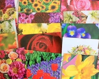 Set of 10 Flowers Envelopes,  Gardening Envelopes, Floral Envelopes, Flower Envelopes, Upcycled Envelopes, Shower Envelopes
