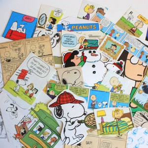 Charlie Brown Ausschnitte, Snoopy Ausschnitt, Charlie Brown Ephemera, Peanuts Gang Sammelalbum, Woodstock, Charlie Brown Thema