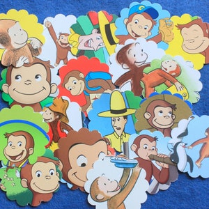Curious George Scatters, Curious George-confetti, Curious George Stationair Curious George-feest, Curious George Thema Curious George Decor