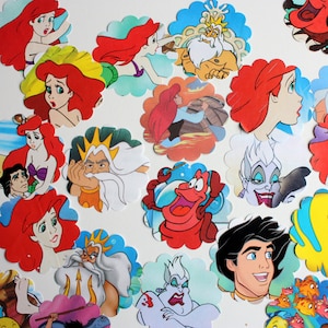 Dispersion de la petite sirène, fête de la petite sirène, thème de la petite sirène, fête de princesse, confettis de la petite sirène, thème de la princesse Ariel