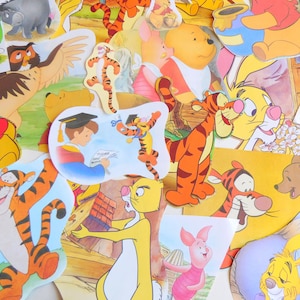 Recortes de Winnie the Pooh, efímeras de Winnie the Pooh, tema de Winnie the Pooh, decoración de Winnie the Pooh, álbum de recortes de Winnie the Pooh