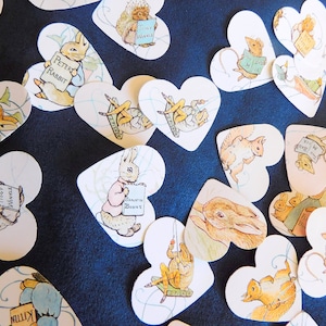 Beatrix Potter Konfetti, Beatrix Potter-Dekor, Peter Rabbit-Dekor, Beatrix Potter-Thema Baby-Dusche-Dekor, Beatrix Potter-Herzen