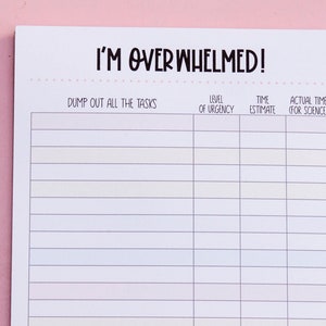 Overwhelmed To Do List  | Prioritized To Do List | Task List To Do List Deskpad