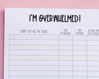 Overwhelmed To Do List  | Prioritized To Do List | Task List To Do List Deskpad
