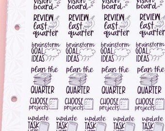 Task Script Sticker Planning Sampler Stickers Stickers | Goal Setting Task Script Stickers ...