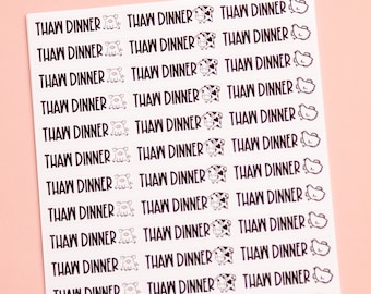 Thaw Dinner Planner Stickers | Meal Planning Stickers | Home Chores Stickers | Supper and Dinner Planner Stickers | Planner