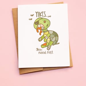 Get Well Soon Zombie Card | Get Well Card | Carte d'encouragement | Carte de voeux mignonne | Carte A2 | Carte de soutien imprimée | Carte d'amitié