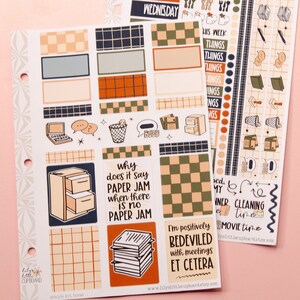 Simple Weekly Kit in Office Life | Work Days Weekly Planner Sticker Kit | Office Work Sticker Set | A la Carte Mini Kits