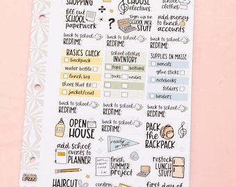 Ready for School to Start Back to School Planner Stickers | School Stickers | School Sampler Sticker | Functional School Stickers