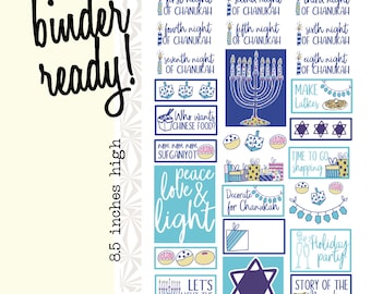 Chanukah Hanukkah Planner Stickers | Hanukkah Planner Stickers | Winter Holiday Stickers (A061)