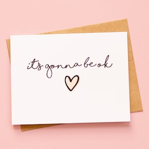 Ça va être carte OK | Accrochez-vous à la carte | Carte d'encouragement | Carte de vœux | Carte A2 | Carte de soutien imprimée | Carte d'amitié