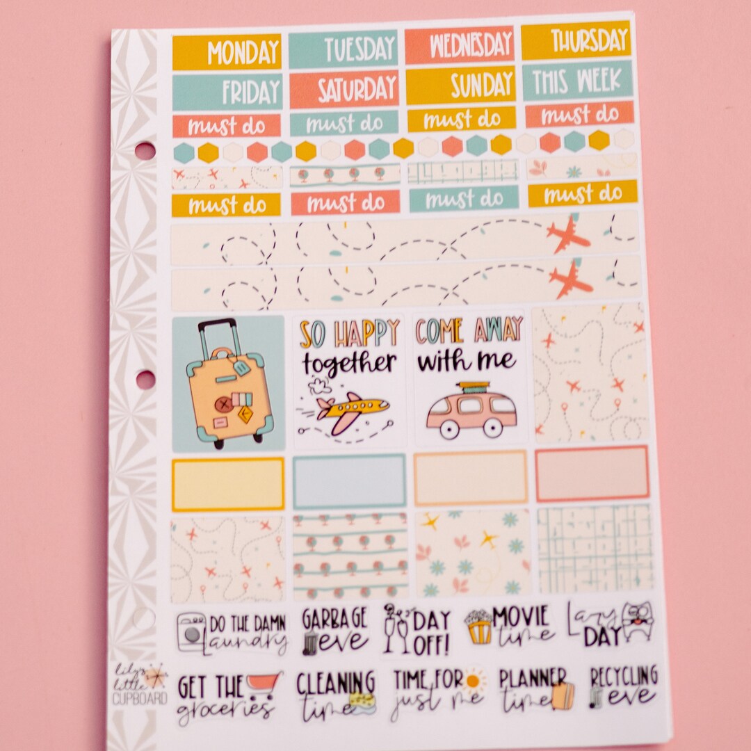Hobonichi Cousin Weekly Sticker Kit in Travel Time | Summer Vacation ...