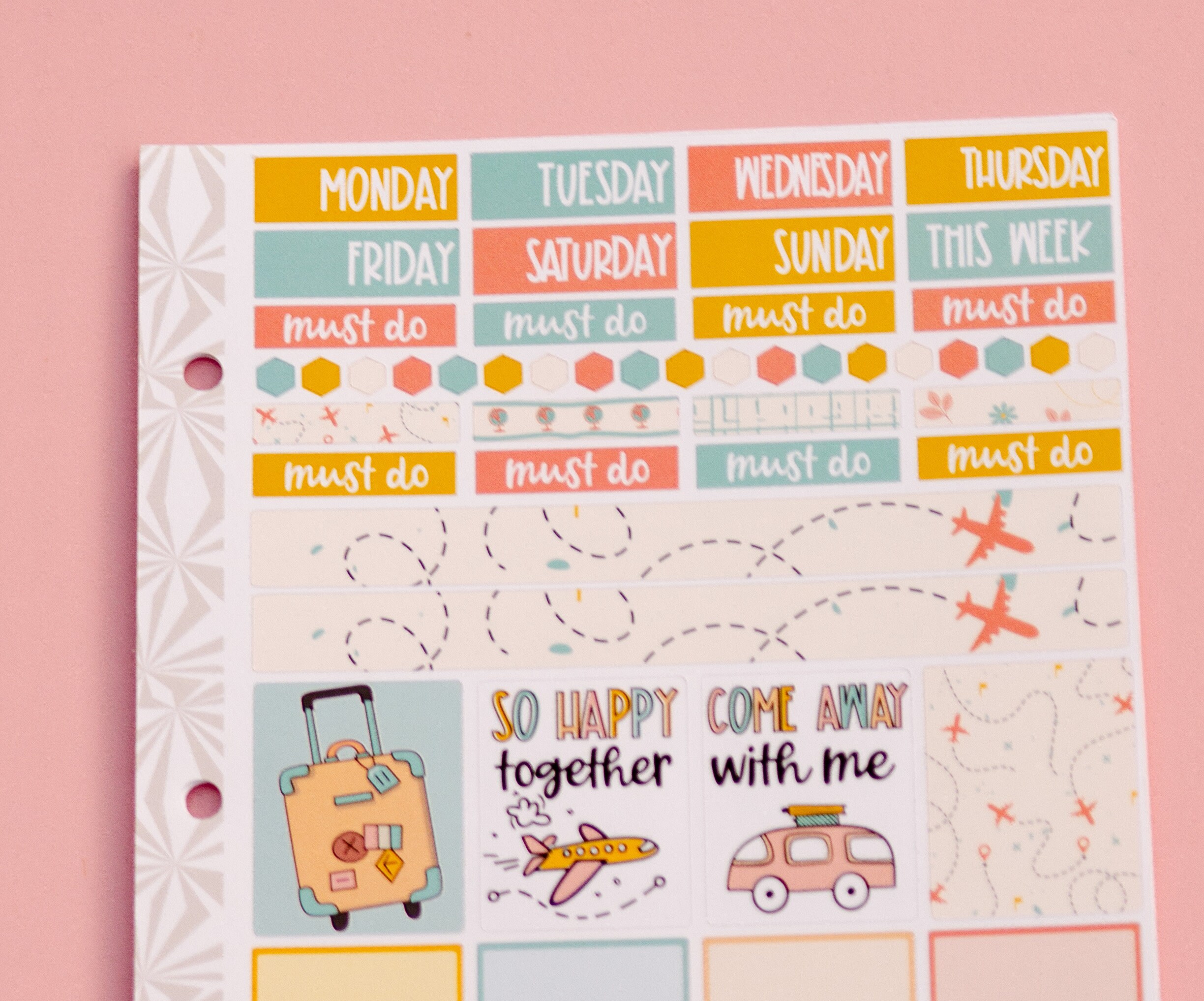 Hobonichi Cousin Weekly Sticker Kit in Travel Time | Summer Vacation ...