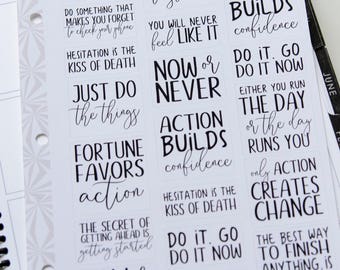 Motivation Quotes Planner Stickers | Get Stuff Done Stickers | Productivity Stickers (#143)