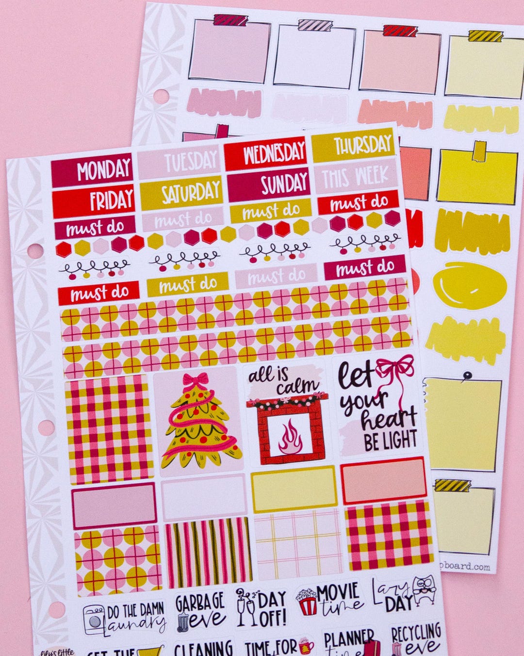 Cozy Christmas Planner Stickers: Hobonichi Cousin A5 Weekly Kit - Etsy