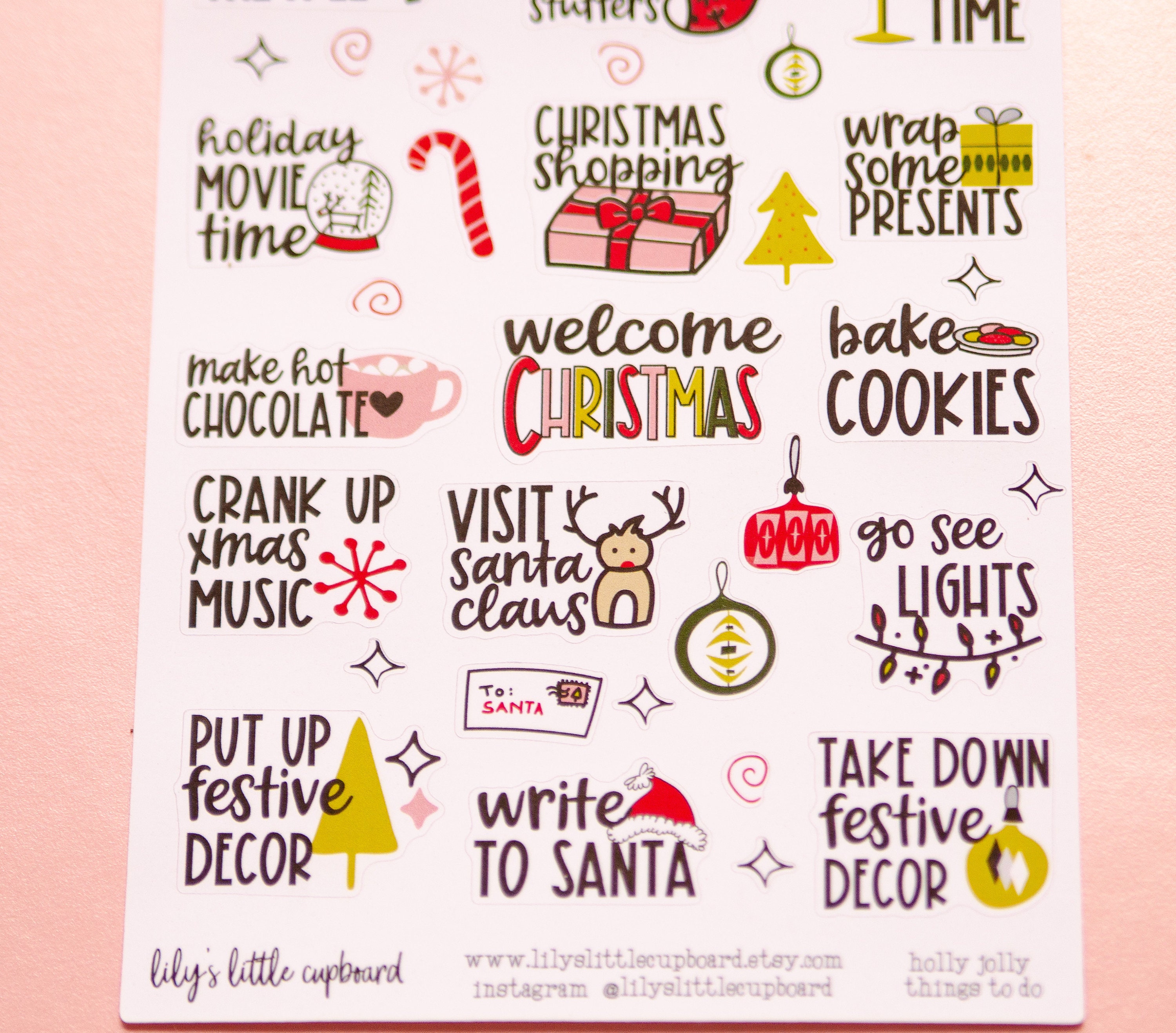 Fall & Winter/Christmas Bucket List - planner stickers (S-106-2 S-106- –  Jump To It Designs