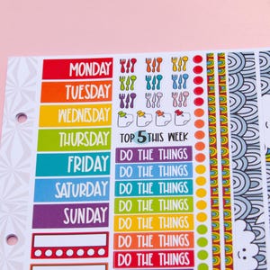 Gray Skies and Rainbows | Weekly Sticker Kit | Colorful Planner Kit | Cute Rainbow | Rainy Day Sticker Kit A la Carte Planner Kit