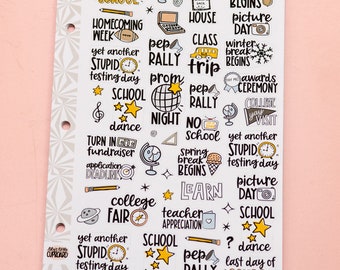 High School Planner Stickers | Back to School, Functional Stickers