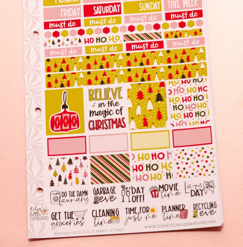 Hobonichi Cousin Weekly Sticker Kit in Season of Magic | Christmas ...