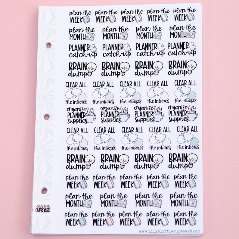 Planning Sampler Stickers Stickers | Goal Setting Task Script Stickers ...