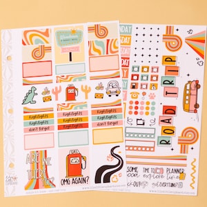 Simple Weekly Kit in Epic Road Trip | Road Trip Planner Stickers | Travel Sticker Kit | Road Trip Weekly Planner Kit | A la Carte Mini Kits
