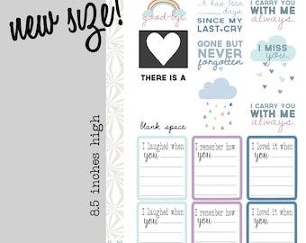 In Loving Memory Planner Stickers | Grief Planner Stickers | Loss Planner Stickers | Remembrance Planner Stickers | Funeral Stickers  (#057)