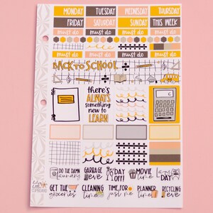 Hobonichi Cousin Weekly Sticker Kit en Just Keep Learning / Back to School Sticker Kit / A5 Weekly Planner Sticker Kit / Mini Planner Kit