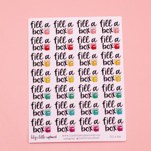 Fill a Box Planner Stickers | Decluttering Planner Stickers | Organizing Planner Stickers