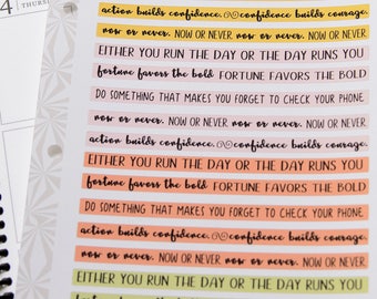Pequeñas tiras de palabras Versión 2 Pegatinas washi de palabras ? Pegatinas de planificador de encabezado (A178)