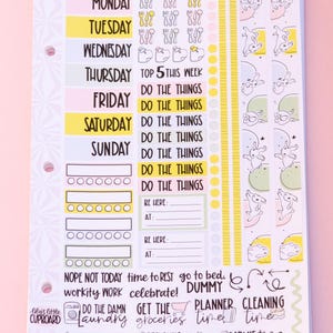 Adorable Bunnies | Weekly Sticker Kit | Spring Planner Kit | Cute Bunny Stickers Stickers | Pastel Bunny Sticker Kit A la Carte Planner Kit