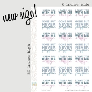 Forever in  My Heart | In Loving Memory Planner Stickers | Grief Planner Stickers | Loss Planner Stickers (#058)