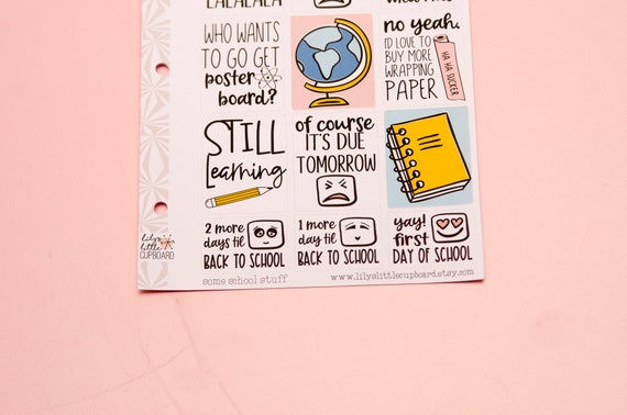D1012 - SCHOOL PLANNER STICKERS - Planner Stickers - Stickers for Plan –  StickerMama