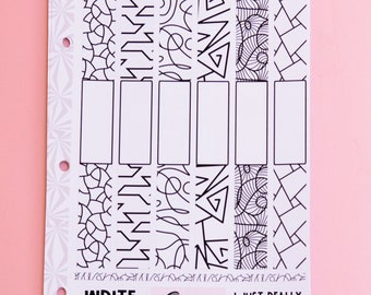 Listmaking Header Sticker Kit in Neutral Notes Pages Kits Two-page Sticker  Set A La Carte Planner Kits Planner Reference Pages 