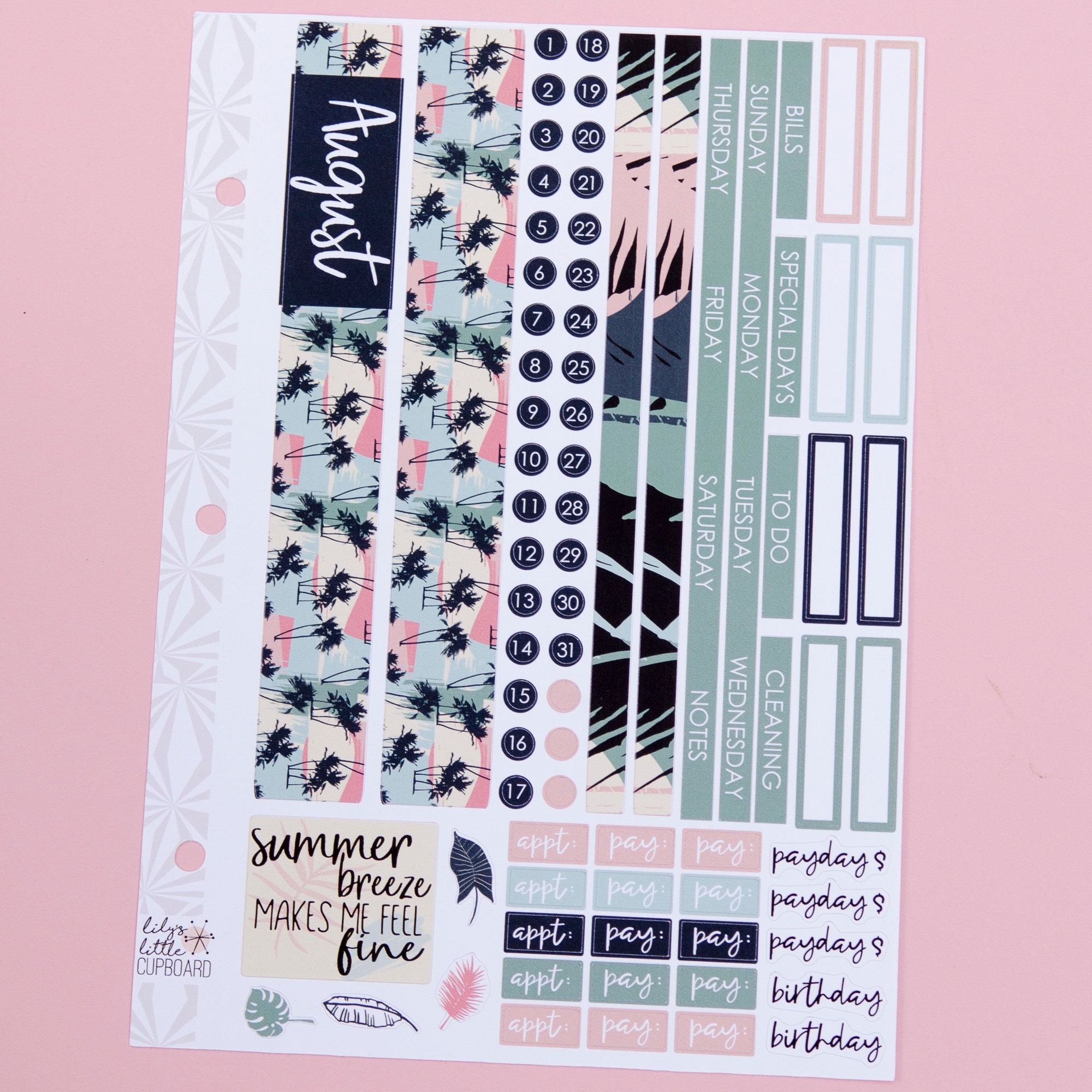 Paper Paper & Party Supplies Simple Monthly Kit in Summer Breeze