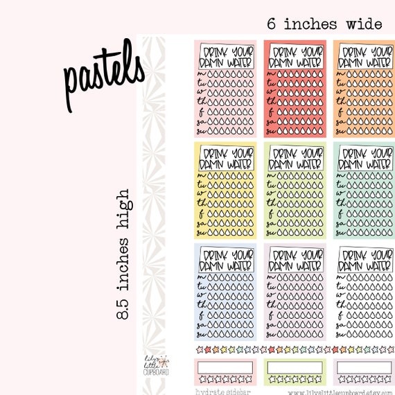 Paper Tracker Stickers Water Stickers Stack That Sidebar Collection ...