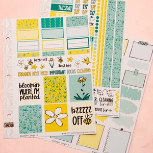 Daisies | Weekly Sticker Kit | Anytime Planner Kit | Spring Summer Vertical Sticker Kit | Floral Sticker Kit A la Carte Planner Kit