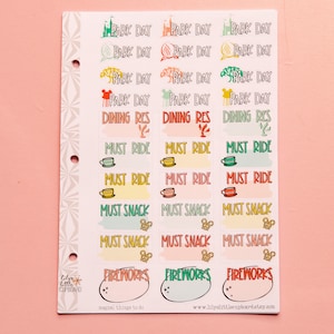 Magical To Do List Planner Stickers in Vintage | Theme Park Functional Planner Stickers | Travel Planner Stickers (#002)