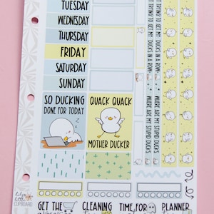 Mini Weekly Kit in Little Ducky | Weekly Planner Sticker Kit | One-Page Mini Kit | A la Carte Mini Kits | Weekly Planner Kit