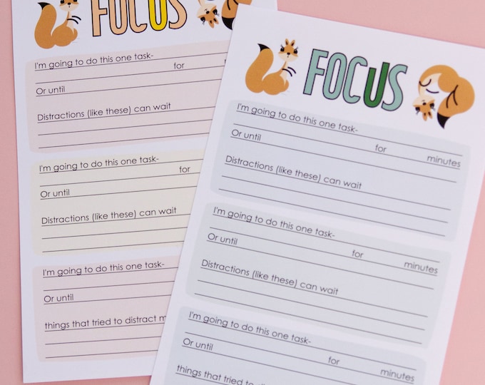 Focus to Do List | ADHD to Do List | Task List to Do List Deskpad - Etsy