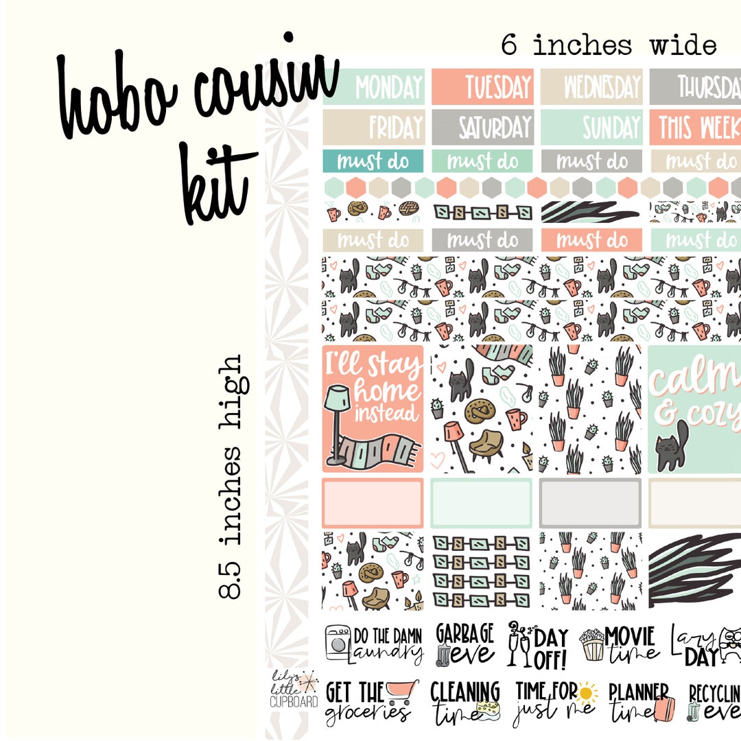 Hobonichi Cousin Weekly Sticker Kit in Cozy Fall Cozy - Etsy