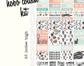 Hobonichi Cousin Weekly Sticker Kit in Cozy | Fall Cozy Sticker Kit | A5 Weekly Planner Sticker Kit | Weekly Mini Planner Kit