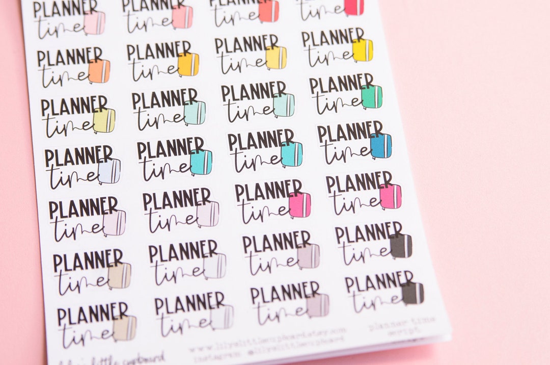 Planner Time Script Stickers | Functional Stickers - Etsy