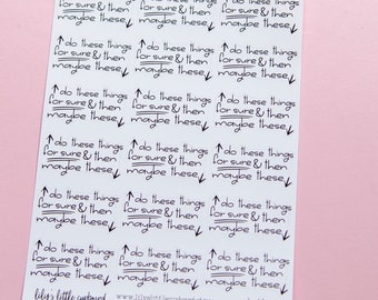 Do These Things then do Those Things Planner Stickers | To-Do List, Reminder Stickers