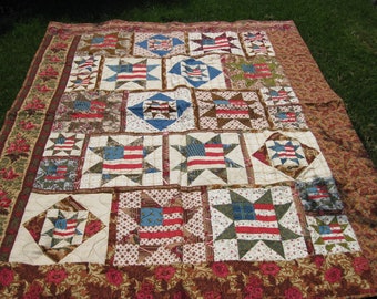 PRICE REDUCED!!  Stars and Flags Americana Quilt