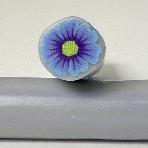 Blue Romance Flower Polymer Clay Raw Cane, Assorted colors, Millefiori, Nail Art