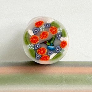Polymer Clay  Flower and Hummingbird Cluster Raw Cane, Millefiori, Nail Art