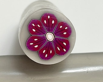 Sangria Flower Polymer Clay Cane, Millefiori, Nail Art, Raw canes